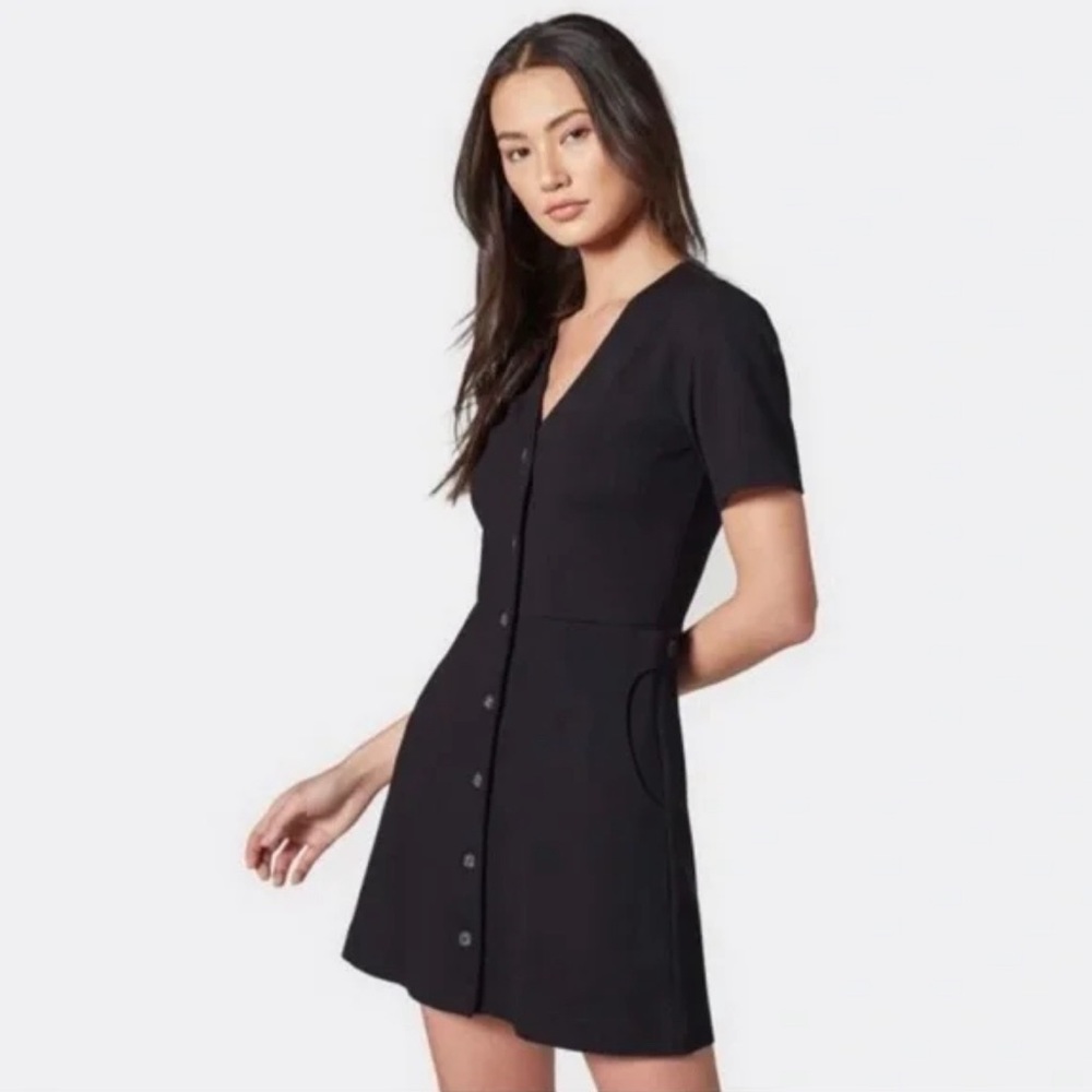 JOIE | Black | Short Sleeve | Button Up | Dress | Size XS
